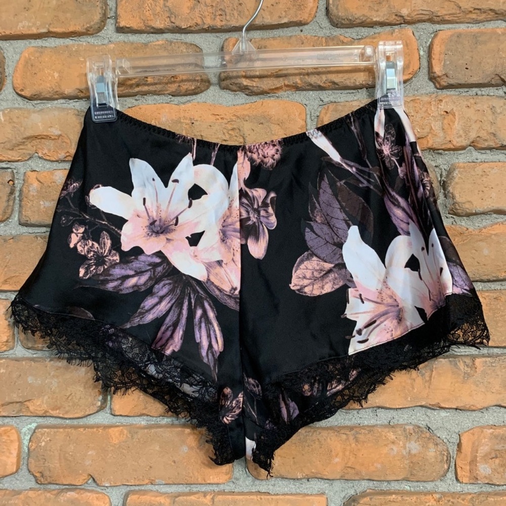 Victoria’s Secret Floral Lace Trim Sleep Shorts